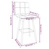vidaXL Tabourets de bar lot de 2 Marron Tissu