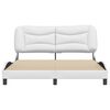 vidaXL Cadre de lit sans matelas Hvar blanc 160x200 cm similicuir