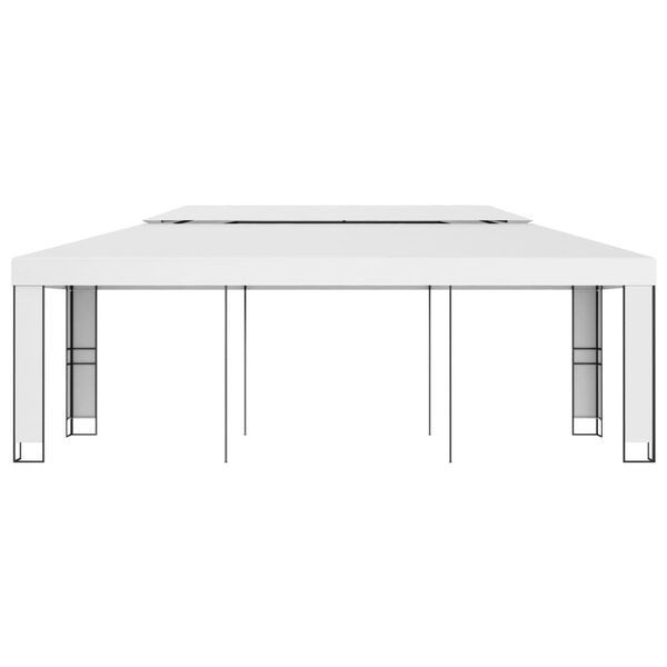 vidaXL Tonnelle avec toit double 3x6 m Blanc