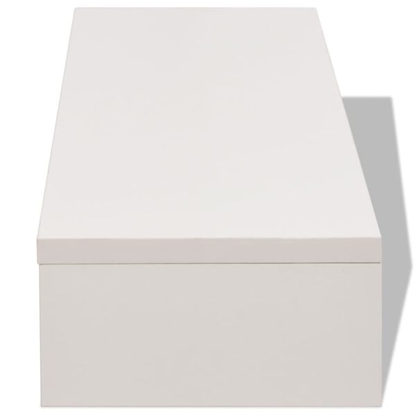 vidaXL Support de moniteur Bois d’ingénierie 60x23,5x12 cm Blanc