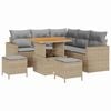 vidaXL Ensemble de canap&eacute; de jardin 9 pcs Beige et Gris clair