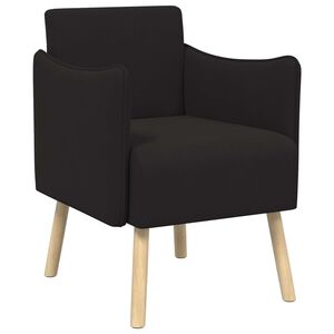 vidaXL Fauteuil d'appoint Noir Velours grain&eacute;