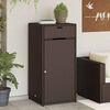 vidaXL Armoire de rangement jardin marron 55x55x111 cm résine tressée