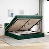 vidaXL Cadre de lit ottoman avec matelas vert fonc&eacute; 200x200 cm velours
