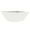vidaXL Cache-pot de jardin Blanc 35 x 35 x 15 cm Acier lamin&eacute; &agrave; froid