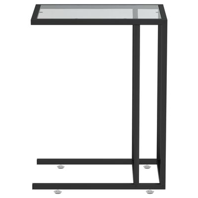 vidaXL Table d'appoint pour ordinateur Noir 50x35x65 cm Verre trempé