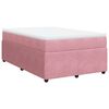 vidaXL Sommier &agrave; lattes de lit avec matelas rose 120x190 cm velours