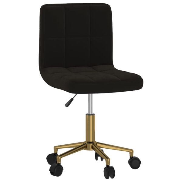 vidaXL Chaise pivotante de salle &agrave; manger Noir Velours