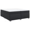 vidaXL Sommier &agrave; lattes de lit avec matelas Noir 200x200 cm Similicuir