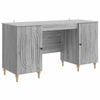 vidaXL Bureau Sonoma gris 142,5 x 50 x 75 cm Bois d'ing&eacute;nierie