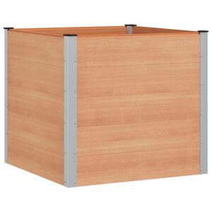 vidaXL Jardini&egrave;re sur&eacute;lev&eacute;e Marron 100 x 100 x 91 cm alu.