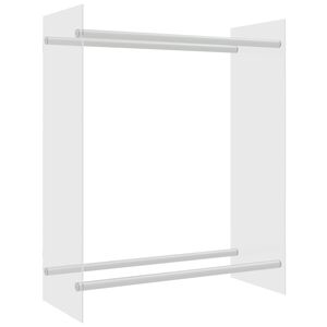 vidaXL Portant de bois chauffage Transparent 80x35x100 cm Verre tremp&eacute;