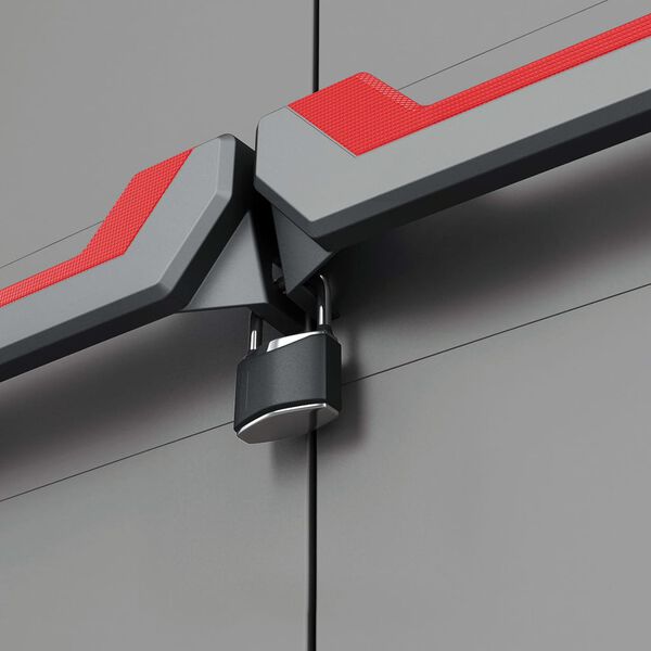 Keter Armoire de rangement avec étagères Stilo Gris et noir 173 cm