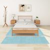 vidaXL Tapis de lit Shaggy Poils longs 3 pcs Turquoise