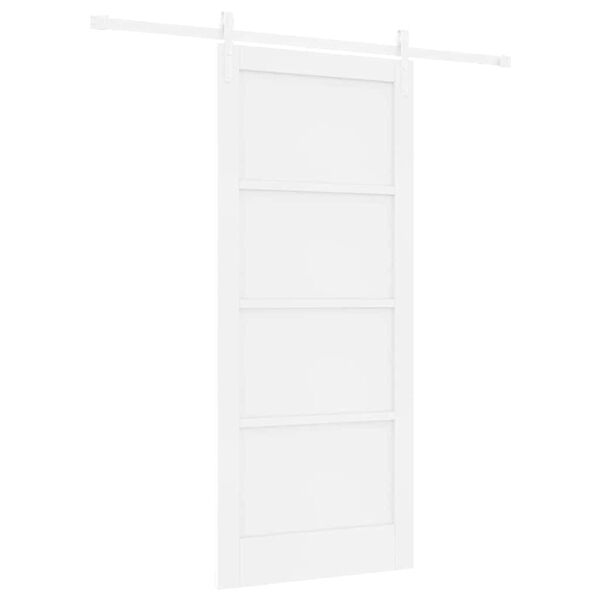 vidaXL Porte coulissante Blanc 86 x 198,5 cm Pin massif