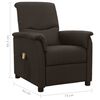 vidaXL Fauteuil de massage Marron fonc&eacute; Tissu