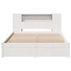 vidaXL Lit bibliothèque sans matelas blanc 140x200 cm bois pin massif