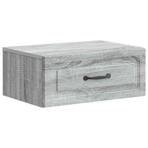 vidaXL Cabinet de chevet mural Sonoma gris 49 x 34,5 x 20 cm