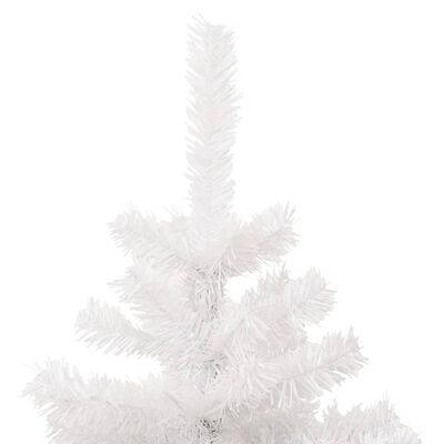 vidaXL Arbre de Noël hélicoïdal pré-éclairé et support blanc 150cm PVC