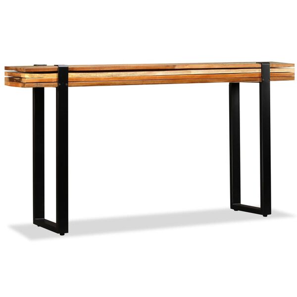 vidaXL Table console Bois de r&eacute;cup&eacute;ration massif r&eacute;glable