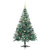vidaXL Sapin de Noël artificiel avec 150 LED Vert 150 cm PVC et Acier