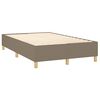 vidaXL Sommier &agrave; lattes de lit avec matelas Taupe 120x200 cm Tissu