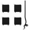 vidaXL Roulettes pour meubles 4 pi&egrave;ces avec &eacute;l&eacute;vateur 13,5 x 13,5 x 6 cm Acier 1300 kg
