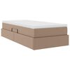vidaXL Lit avec rangement et matelas Cappuccino 90 x 190 cm