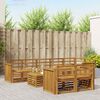 vidaXL Ensembles de canap&eacute;s 9 pcs Naturel Bois d'Acacia Massif