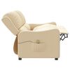 vidaXL Fauteuil de massage inclinable à 2 places crème tissu