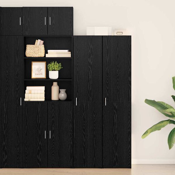 vidaXL Haut Armoire Ch&ecirc;ne noir 40 x 42,5 x 185 cm