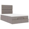 VidaXL Cadre de lit ottoman avec matelas taupe 120x190 cm tissu