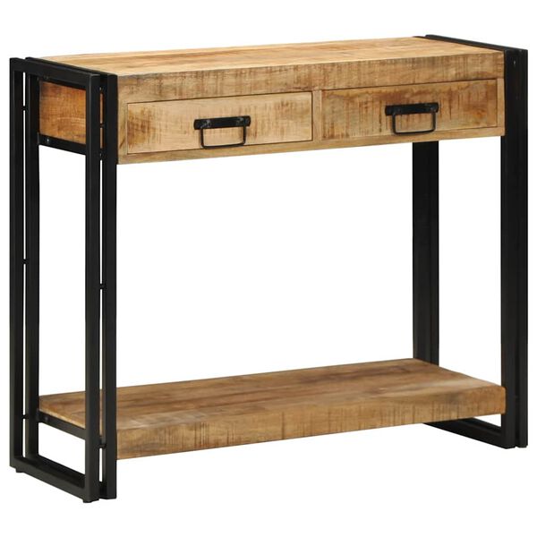 vidaXL Table console Marron 90 x 33 x 75 cm Bois de mangue massif