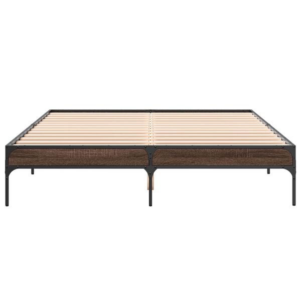 vidaXL Cadre de lit sans matelas ch&ecirc;ne marron 150x200 cm