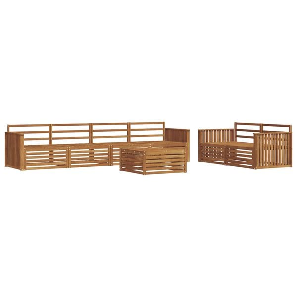 vidaXL Ensemble de canap&eacute;s d'ext&eacute;rieur 7 pcs Naturel
