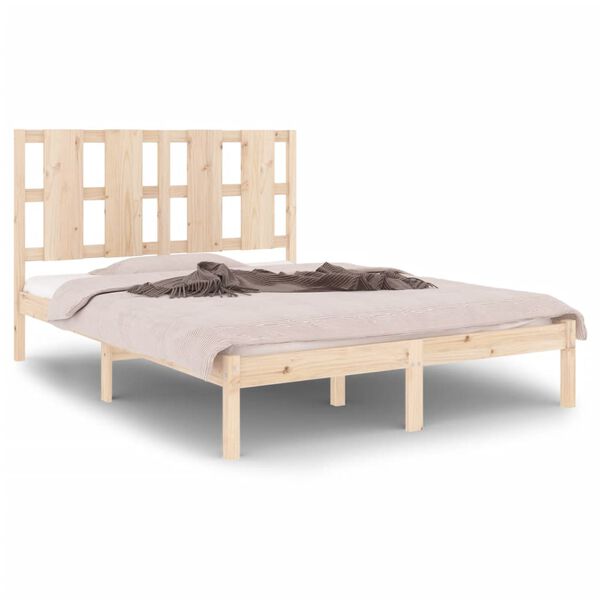 vidaXL Cadre de lit sans matelas 140x200 cm bois massif de pin