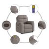 vidaXL Fauteuil de massage inclinable Taupe Tissu
