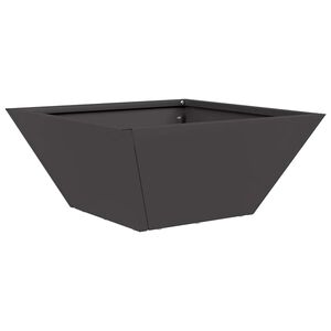 vidaXL Cache-pot de jardin Noir 35 x 35 x 15 cm Acier lamin&eacute; &agrave; froid