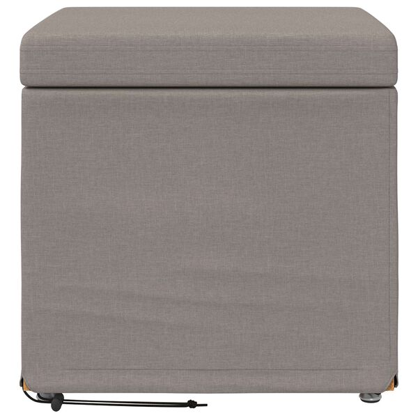 vidaXL Tabouret Taupe 41 x 41 x 40 cm Tissu et bois stratifi&eacute;