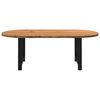 vidaXL Table &agrave; manger 220x100x74 cm bois de ch&ecirc;ne massif ovale
