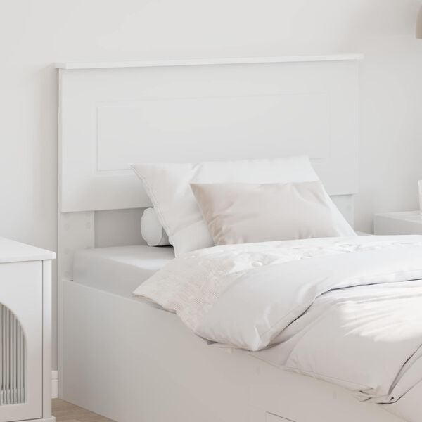 vidaXL T&ecirc;te de lit Blanc 80 cm Bois d'ing&eacute;nierie