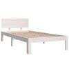 vidaXL Cadre de lit sans matelas blanc bois de pin massif 90x200 cm