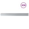 vidaXL Bordure de Pelouse 50 pc 10 x 103 cm Acier galvanis&eacute; Argent&eacute;