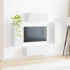 vidaXL Ensemble meuble TV 4 pcs Blanc Bois d'ing&eacute;nierie