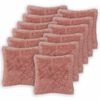 vidaXL Housse de coussin 12 pcs HEERLEN Rose 45 x 45 cm Fleece PV