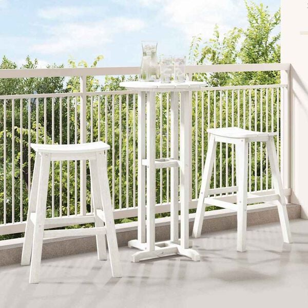 vidaXL Tabouret de bar 2 pcs Blanc 52 x 43 x 73.5cm HDPE