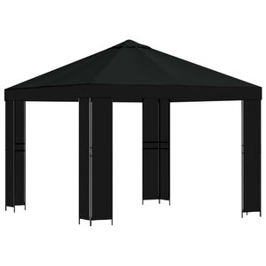 vidaXL Pavillon 3 x 3 m Noir Polyester et Acier 190