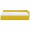 vidaXL Cadre de lit d'angle avec matelas Autre 2 pcs Jaune Velours