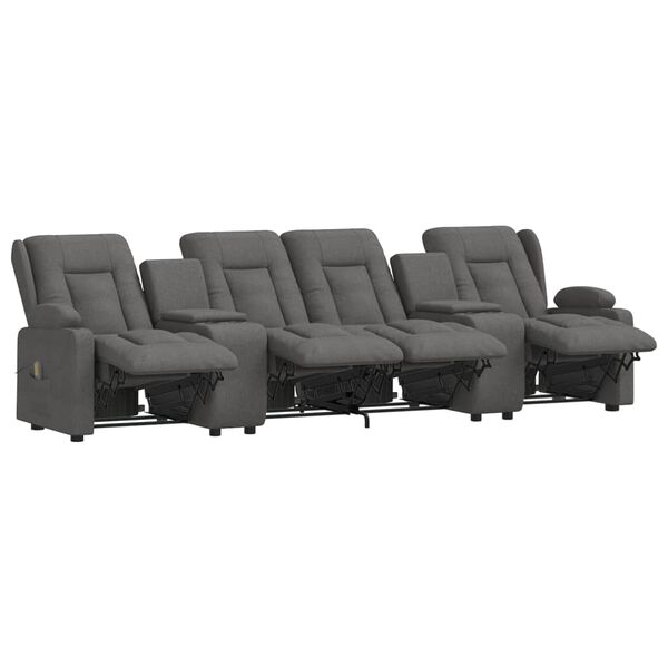 vidaXL Fauteuil de massage inclinable avec porte-gobelets 4 places