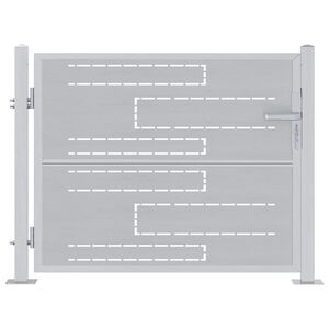 vidaXL Porte de Jardin Argent&eacute; 100 x 75 cm Acier inoxydable